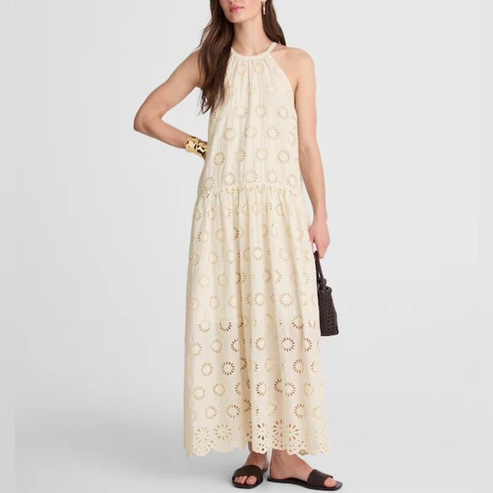 Madewell Embroidered Drop-Waist Maxi Dress Size XS